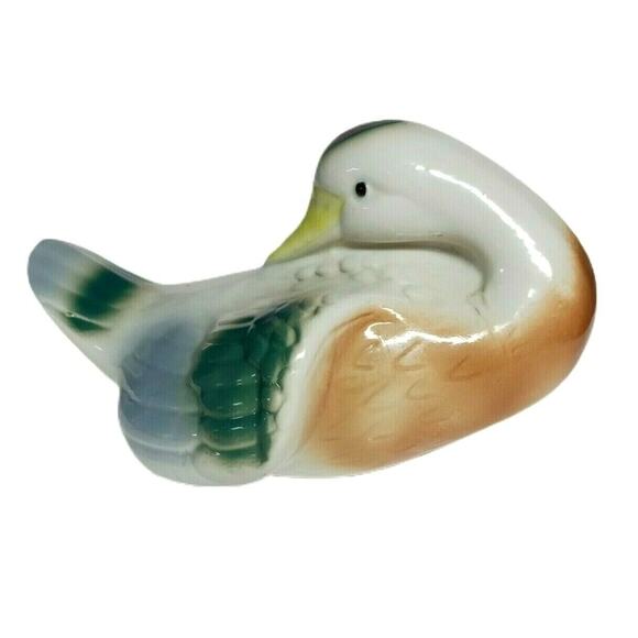 🦆Vintage Ceramic Duck Figurine Woodland Cabin Lodge Rustic Decor 7" x 5" - Picture 5 of 11